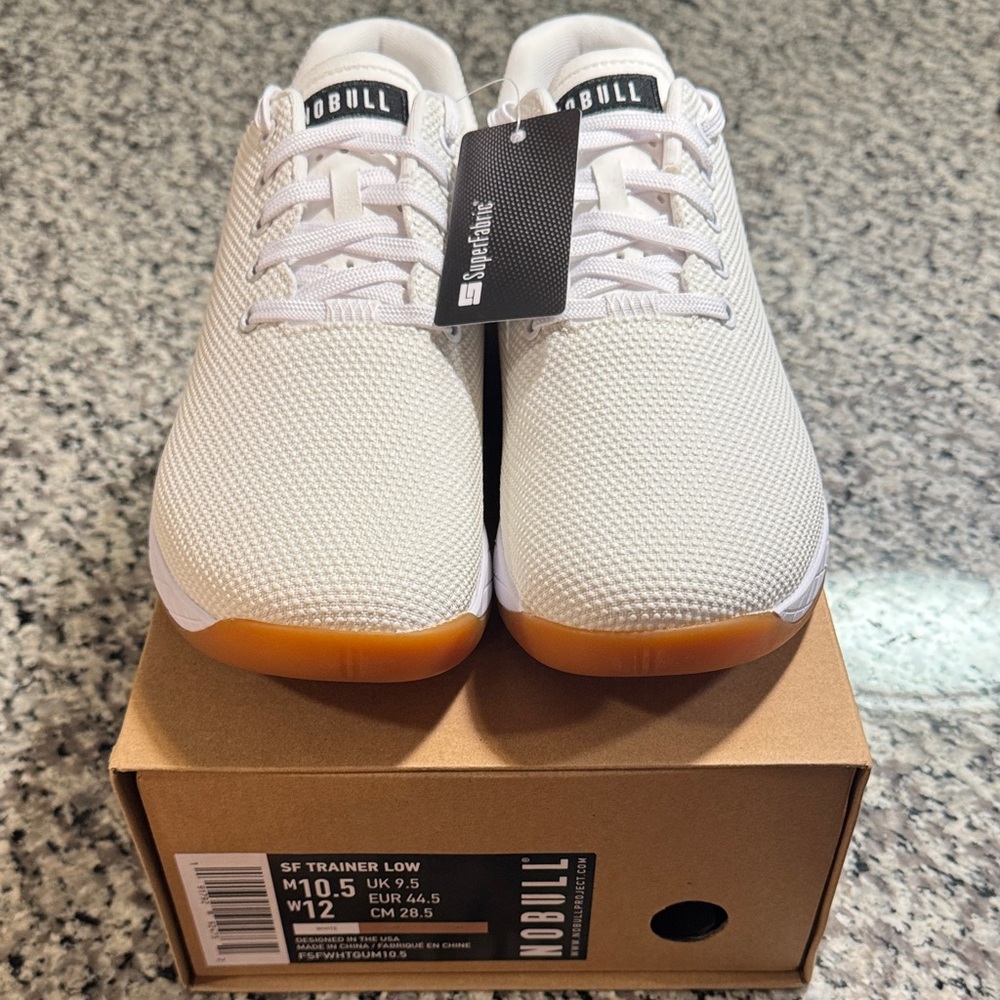 NOBULL Men’s White Trainer Low with Gum Outsole